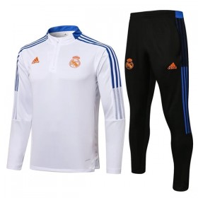 Real Madrid Tréninkový Mikina Soupravy Čtvrt Zip 2022-23 Bílá modrá